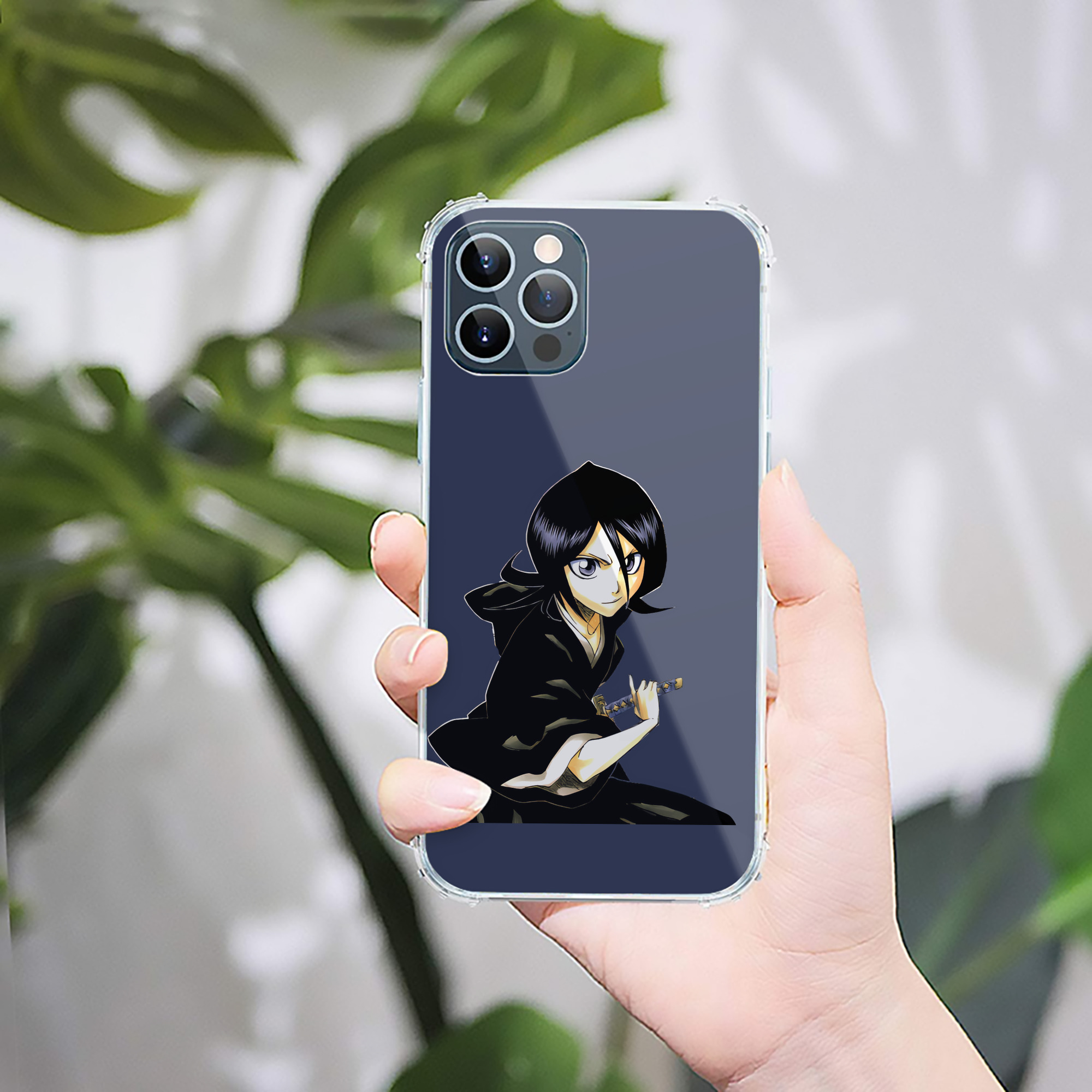 （画像用） ブリーチ 朽木ルキア BLEACH Kuchiki Rukia 【iPhone 12シリーズ対応】透明スマホケース（クリアソフトケース）